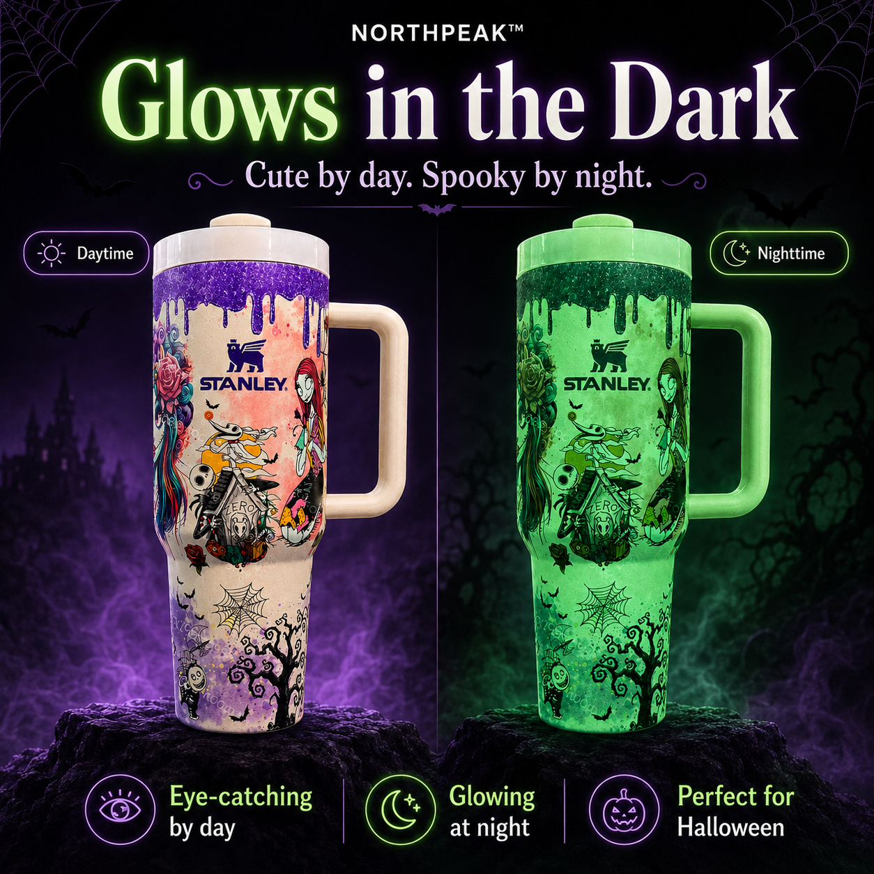 Goofball Buddies™ Sally x Jack Skellington 40 Oz Tumbler